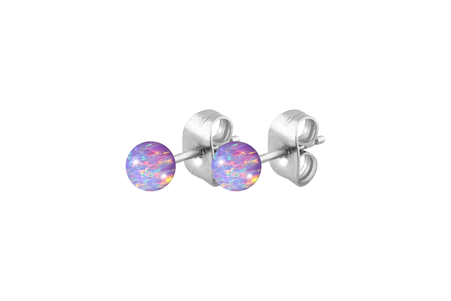 Chirurgenstahl Ohrstecker SYNTHETISCHER OPAL ++SALE++ von Piercingline